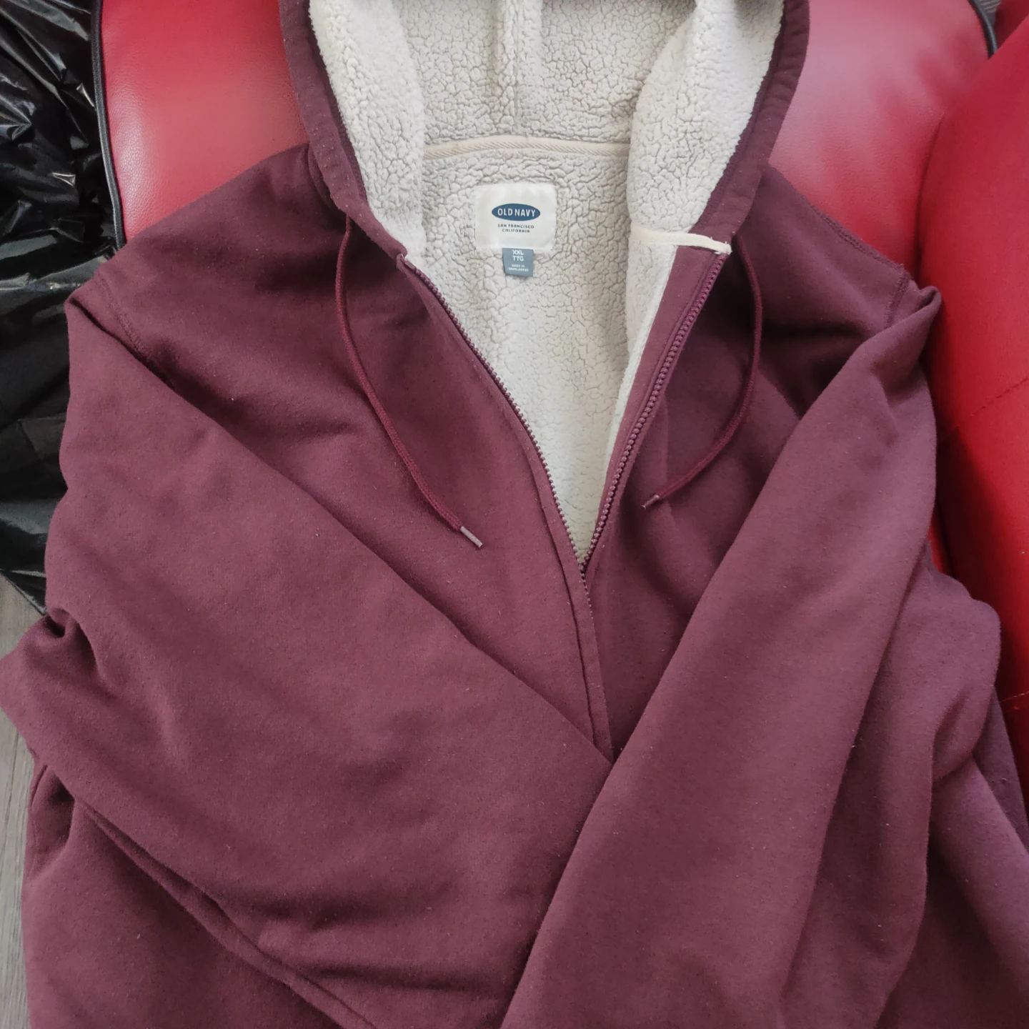 Old Navy Sherpa Lined Full-Zip Hoodie XXL - photo 3