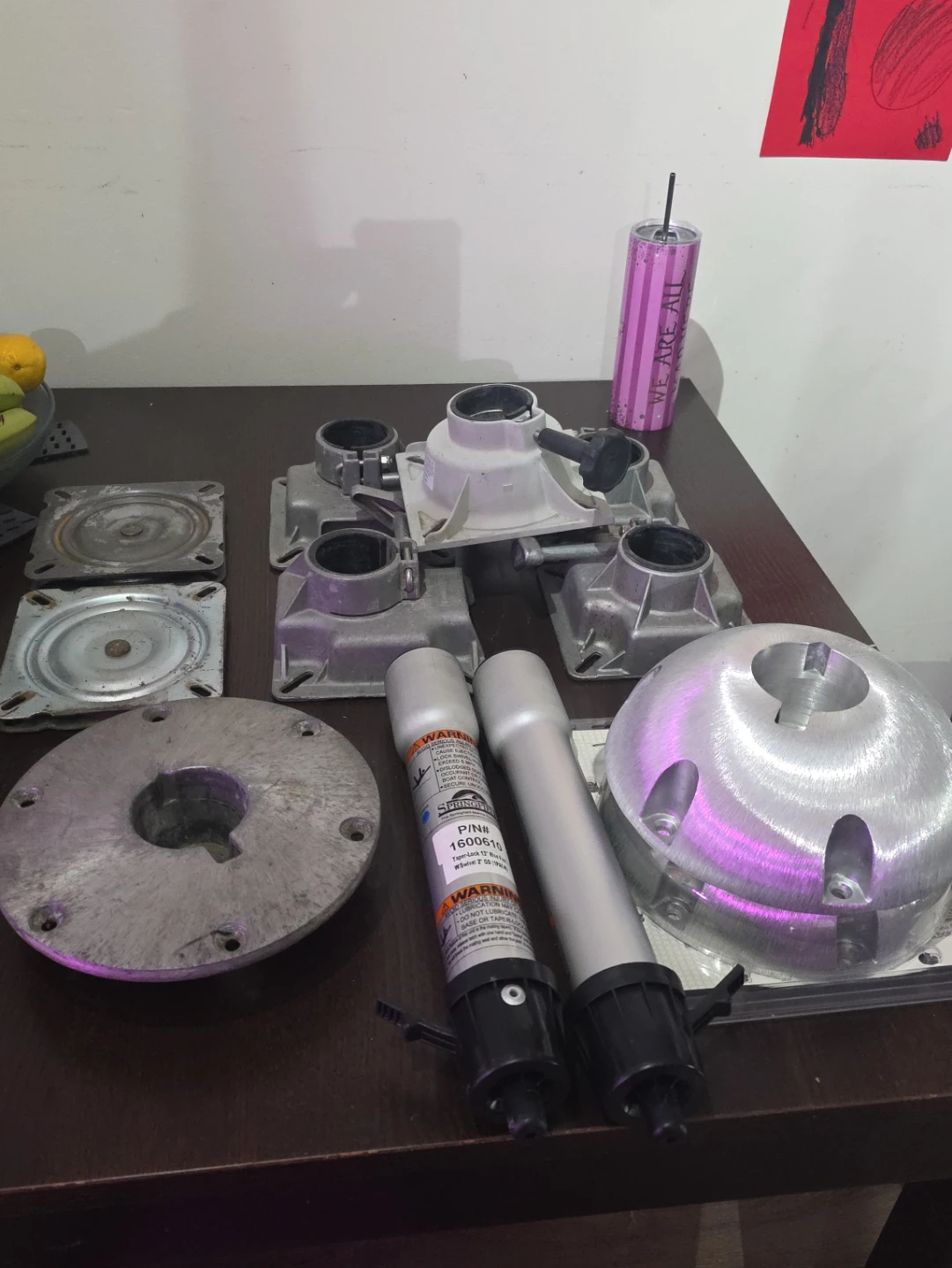 Boat seat parts and small motor kicker hardware