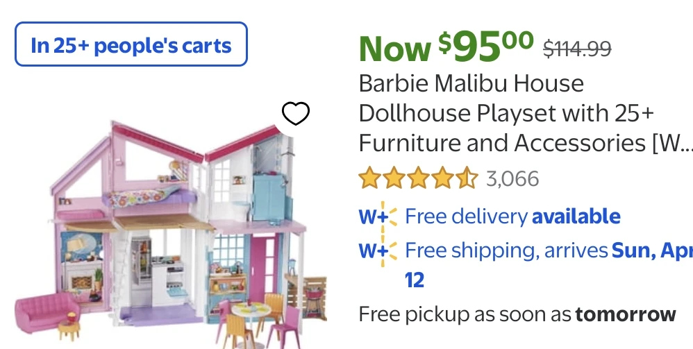 Barbie Malibu House Dollhouse Playset