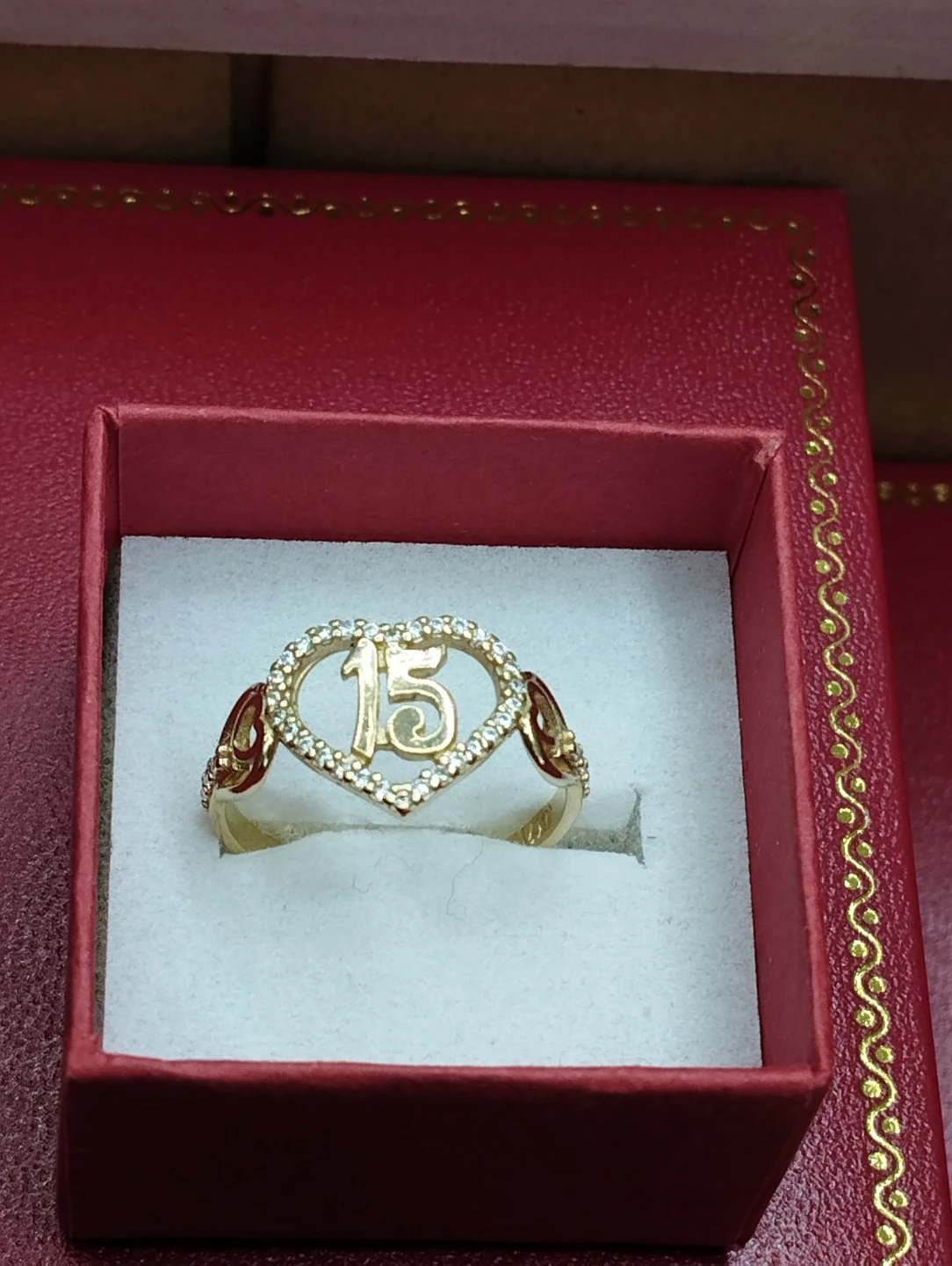 14 k 7085515454 anillo XV