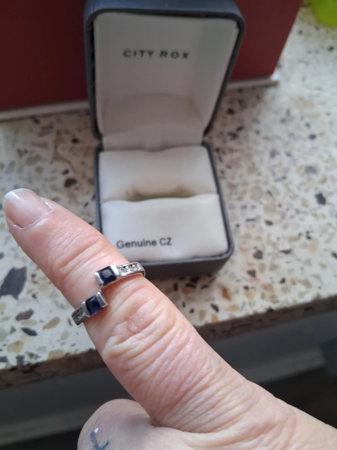 City Rox Ring with Blue Stones and CZ - photo 2