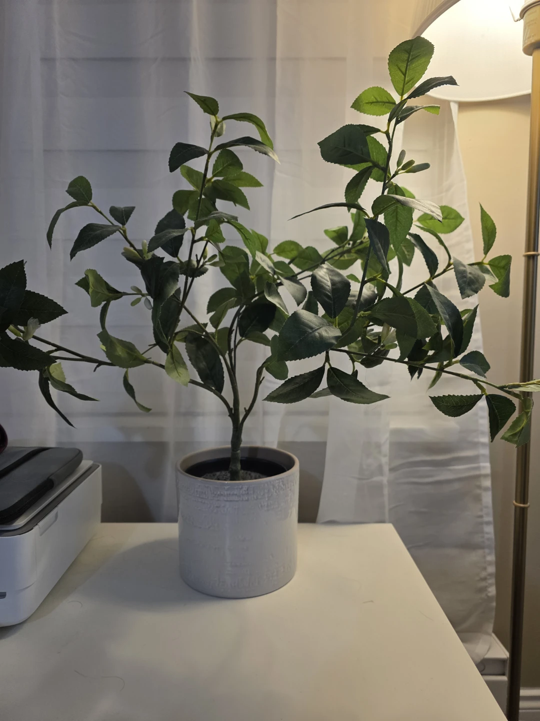 Artificial Plant in White Pot