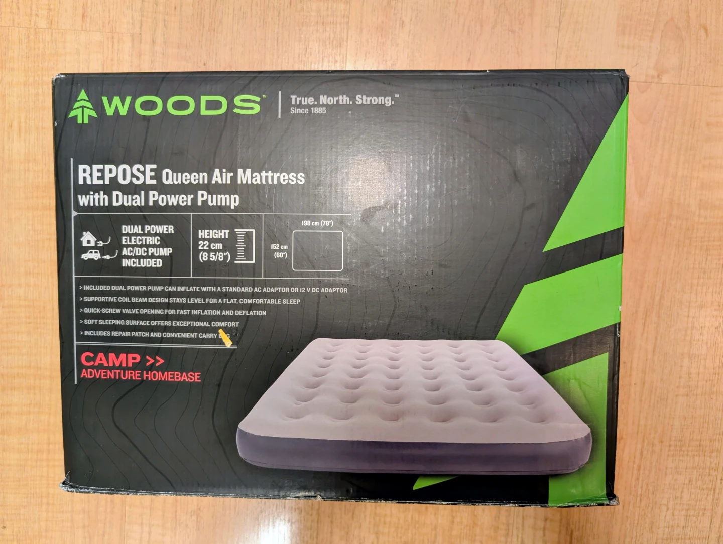 Woods Queen Air Mattress with Dual Power Pump