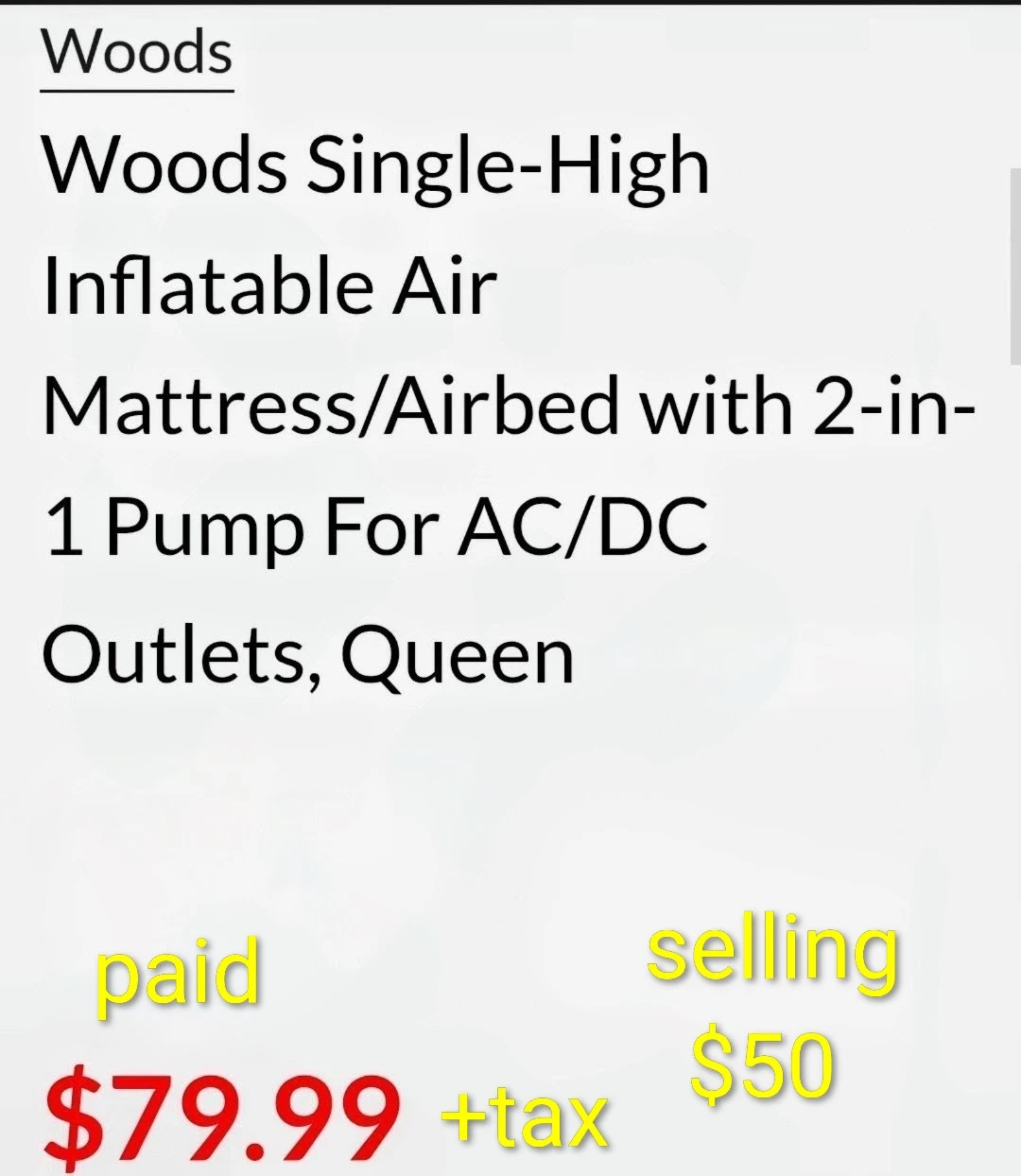 Woods Queen Air Mattress with Dual Power Pump - photo 3