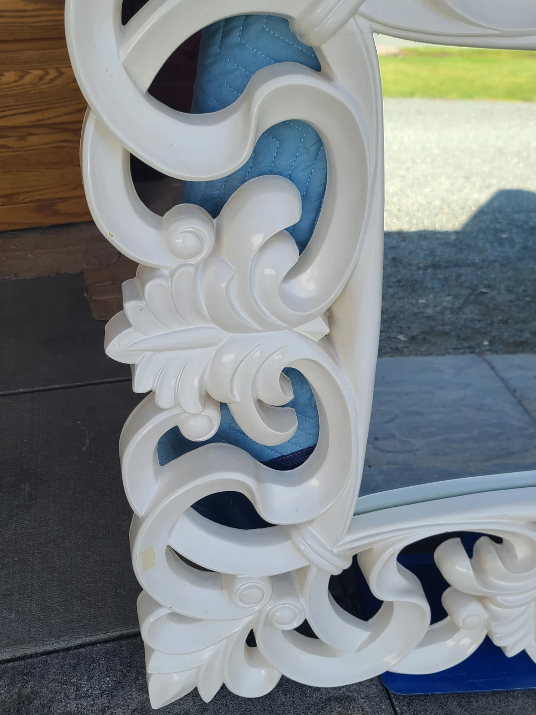 Decorative White Ornate Wall Mirror - photo 5