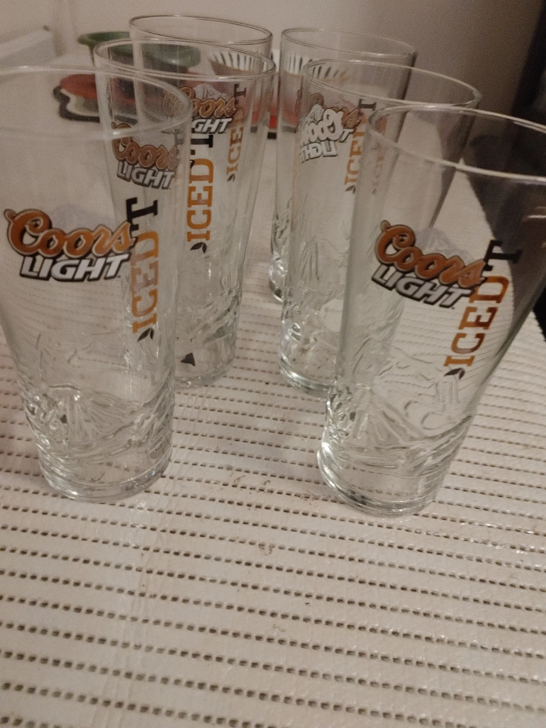 Coors Light Iced T Glasses Set of 6