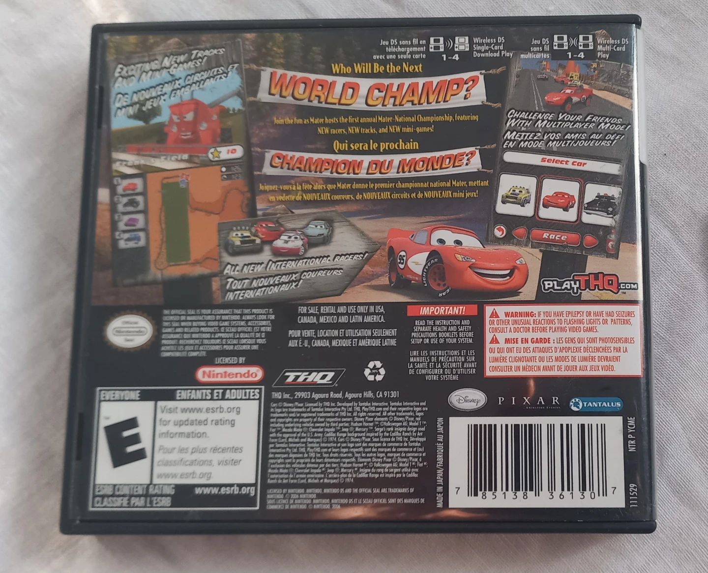 Nintendo DS Cars Maternational Championship Video Game - photo 2
