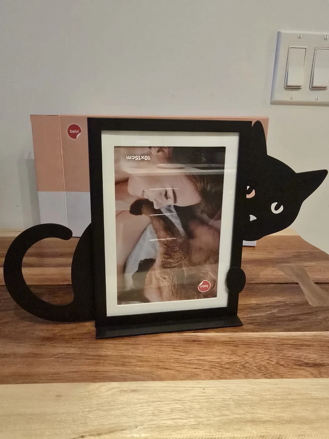 Super cute Hidden Cat Photo Frame - Black - photo 3