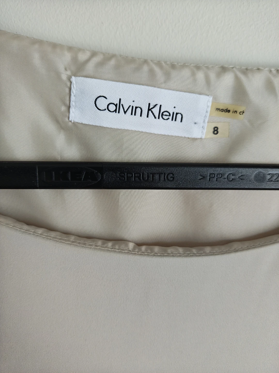 Calvin Klein Women's Beige Sleeveless Pleated Dress Size 8 - photo 5