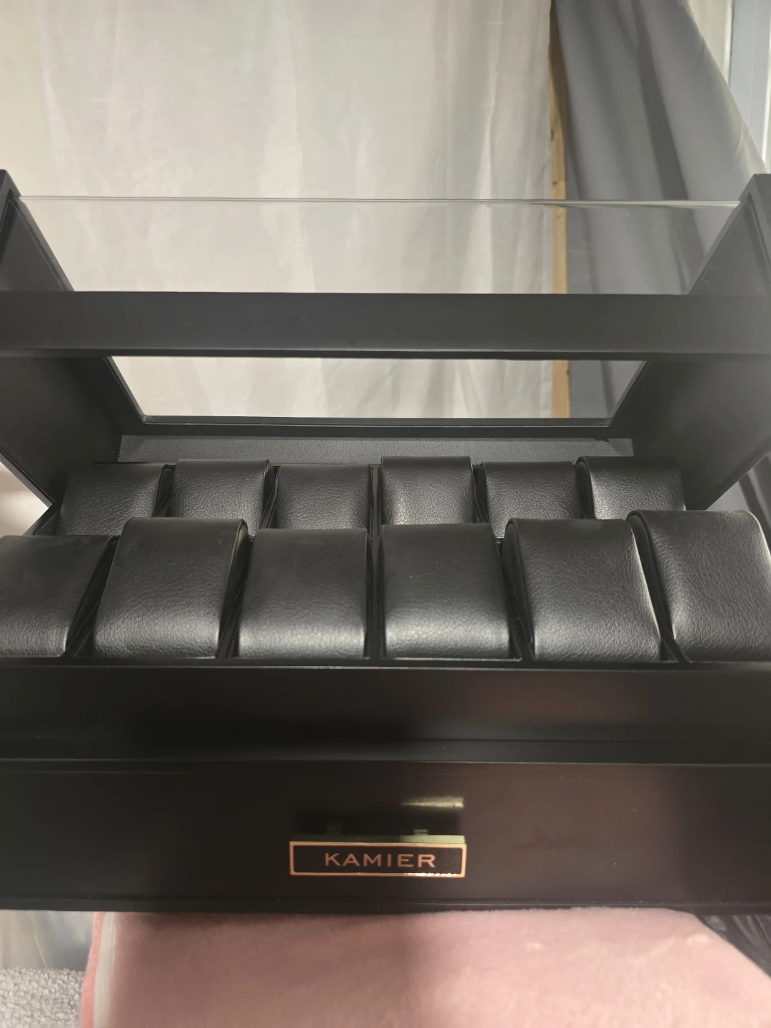 KAMIER 12 Slot Watch Box with Drawer - photo 2