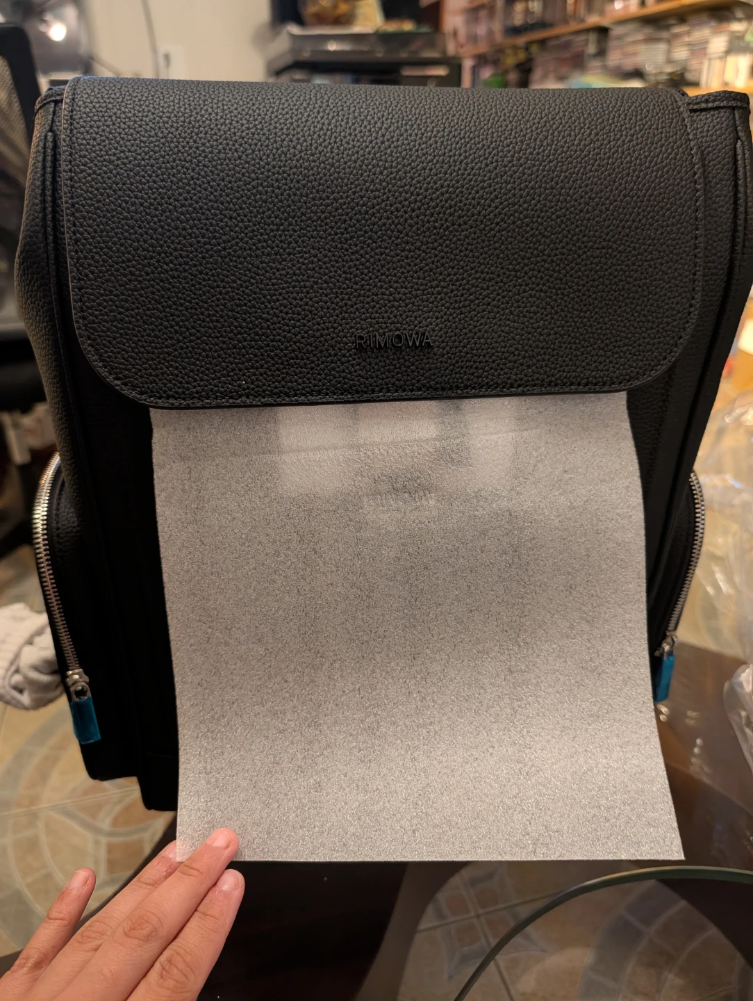 RIMOWA Black Leather Backpack