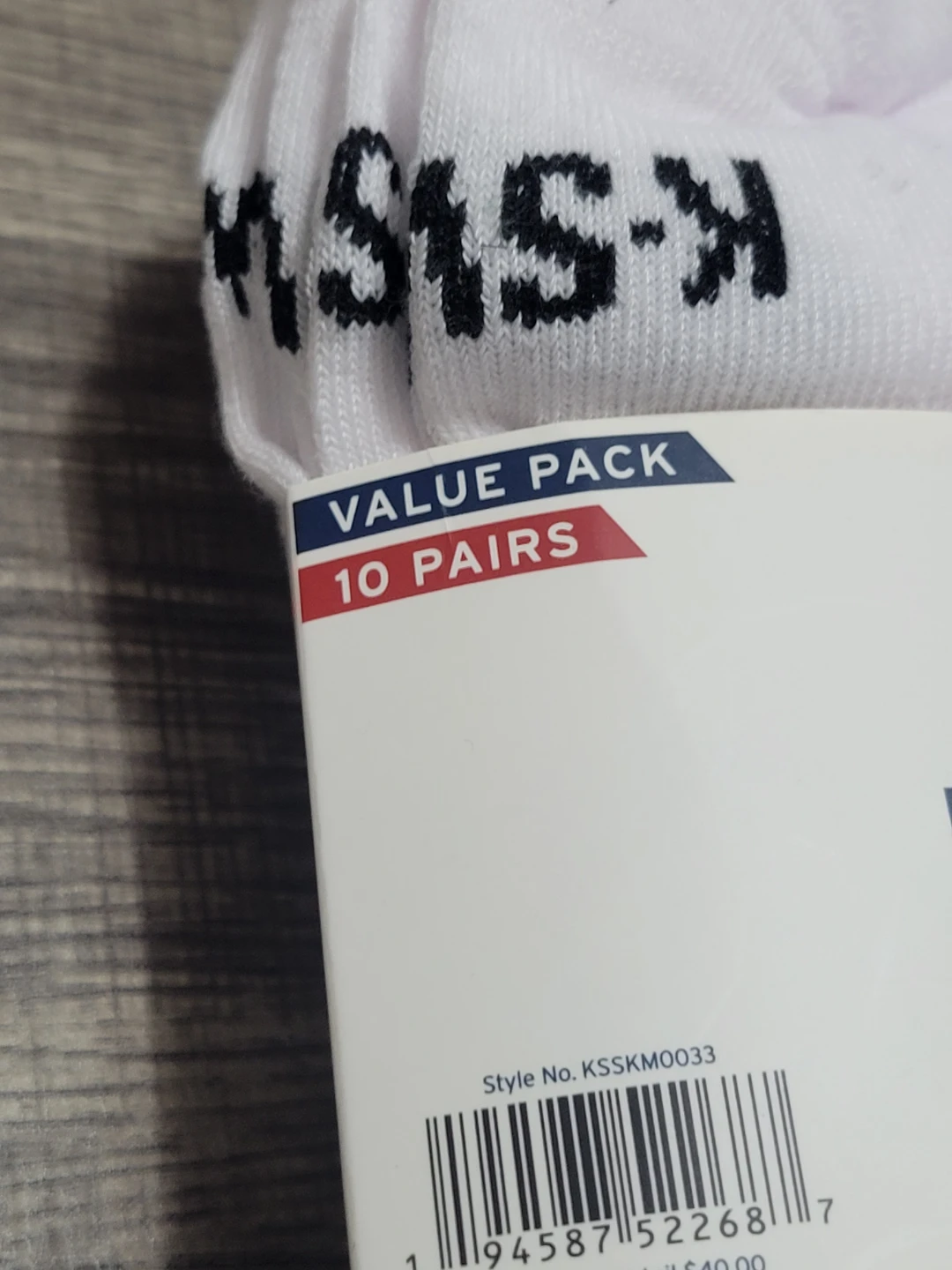 K-SWISS Men's White Socks - 10 Pairs - photo 3