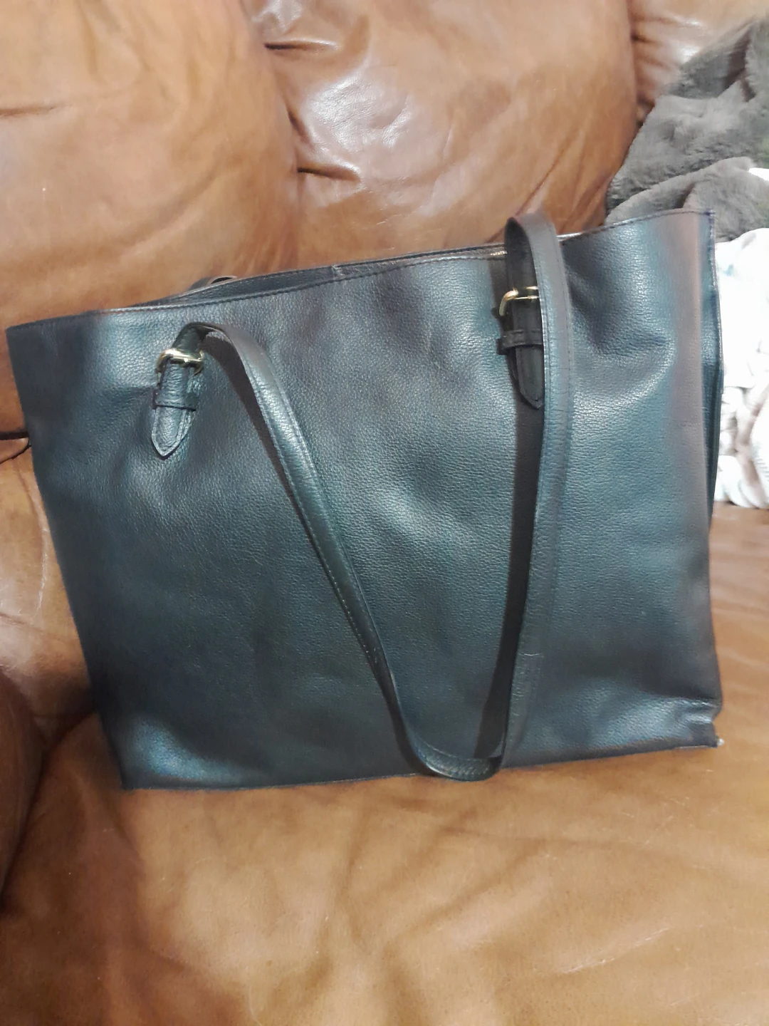 CHAMPS Black Leather Tote Bag - photo 2