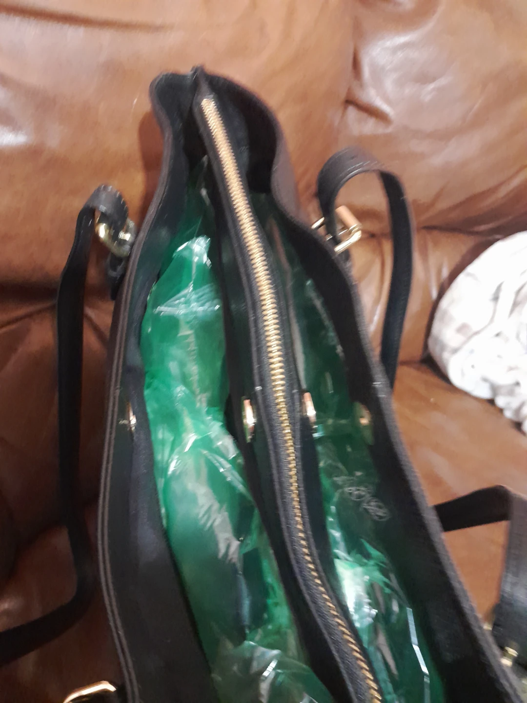 CHAMPS Black Leather Tote Bag - photo 3