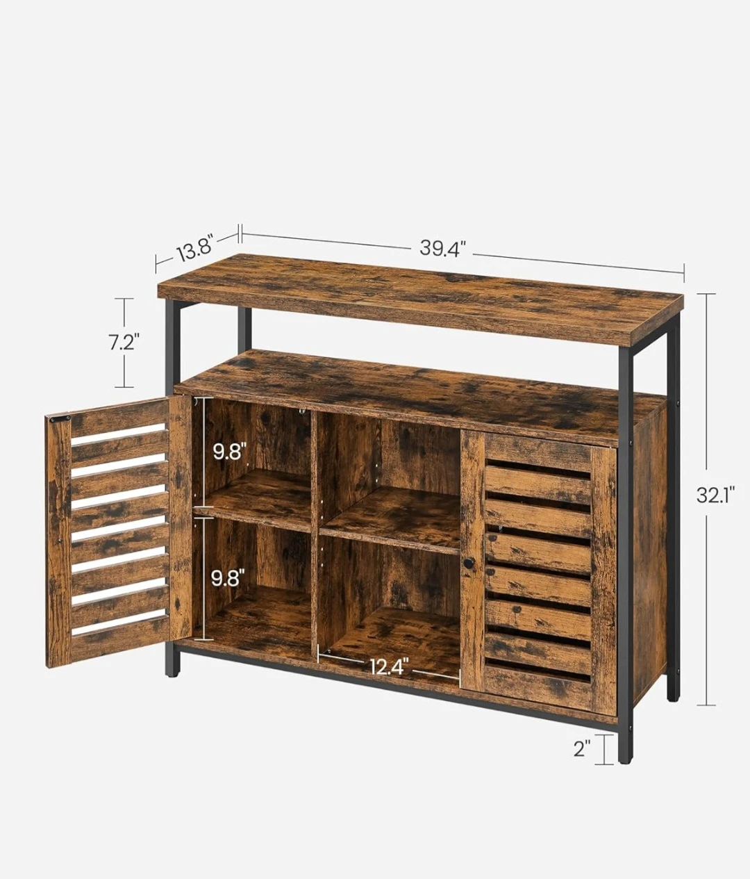 VASAGLE Storage Cabinet – Modern 2-Door Cabinet – Brand New - photo 2