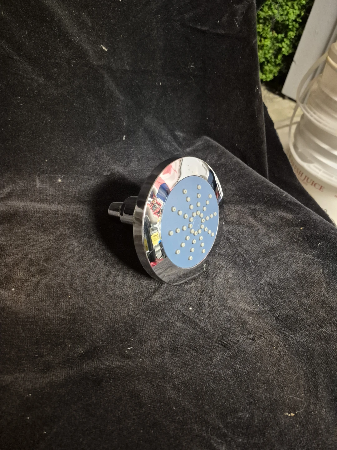 Chrome Shower Head with Base