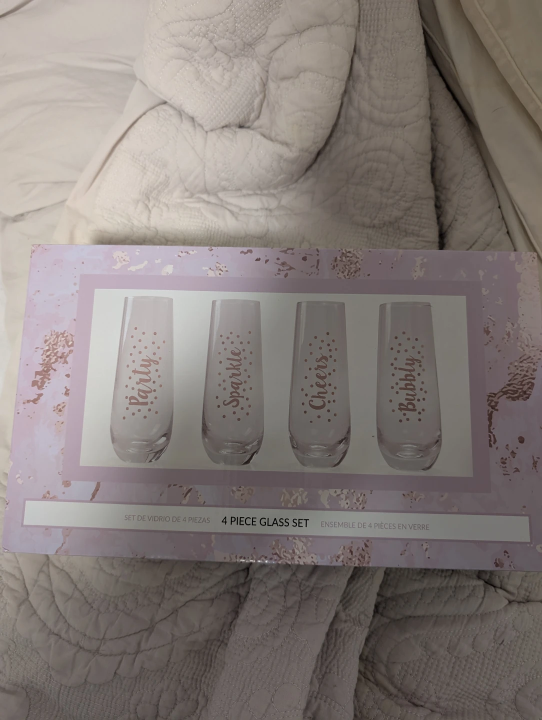 4 Piece Glass Set - Champagne Flutes