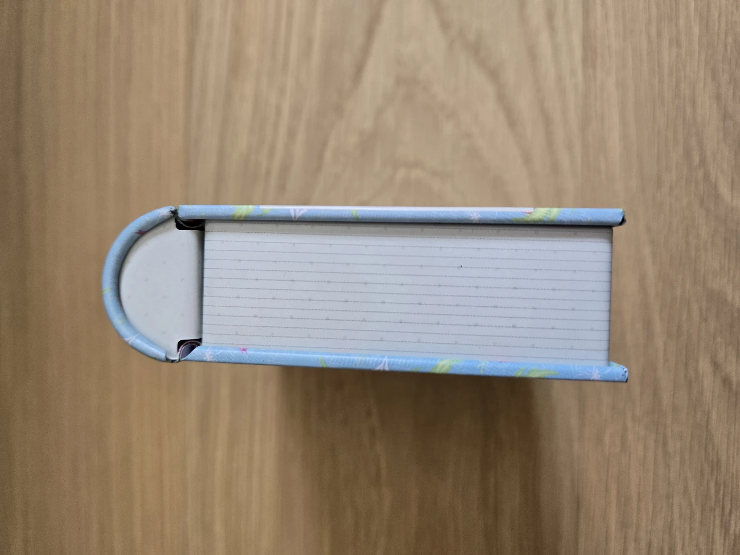 Mini Book Type Tin Storage Box Blue Floral - photo 3