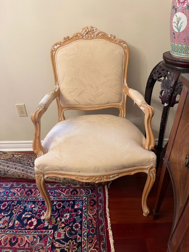 Ornate French Provincial Accent Armchair