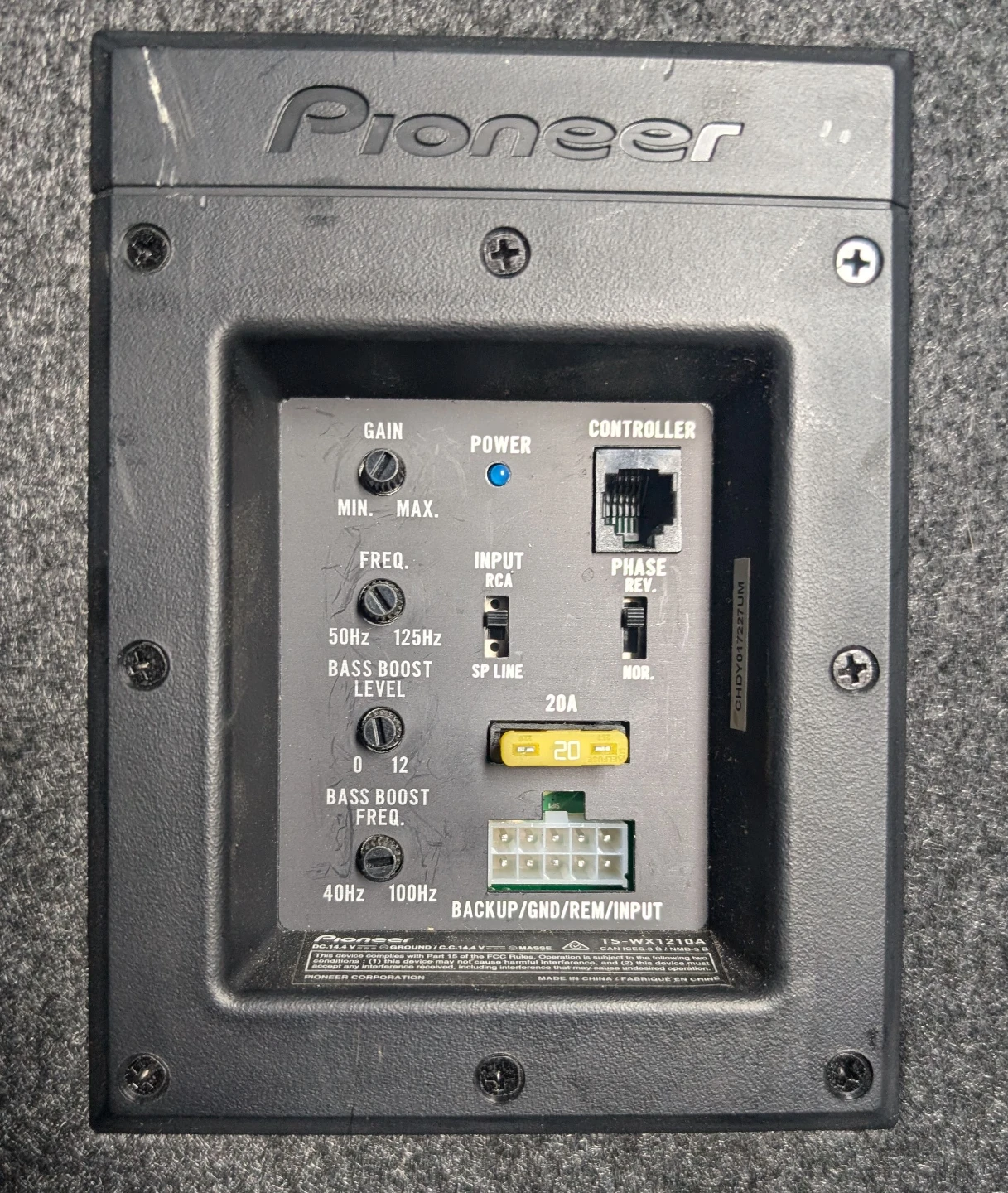 Pioneer TS-WX121B Subwoofer Enclosure - photo 2