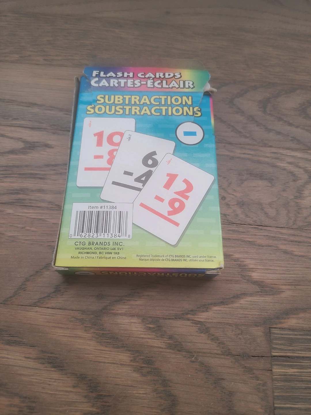 Subtraction Flash Cards - CTG Brands Inc.