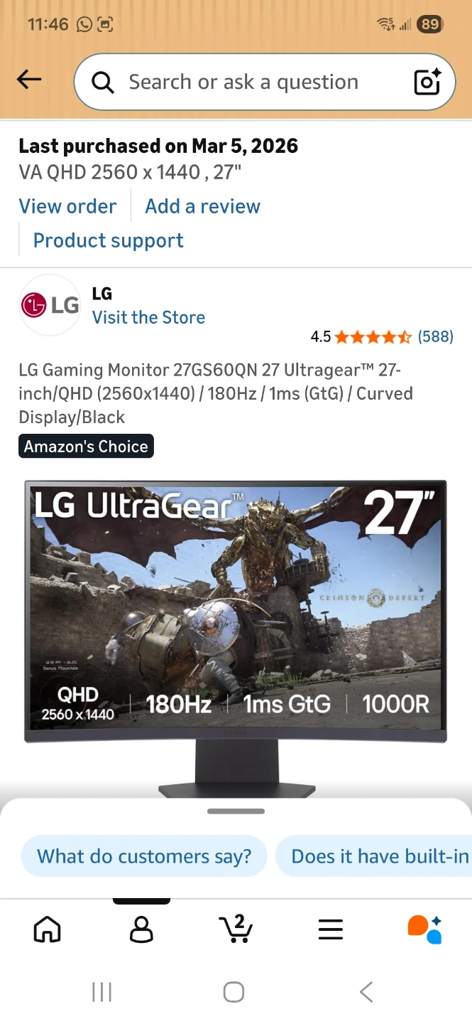 LG UltraGear 27" QHD Gaming Monitor - photo 5