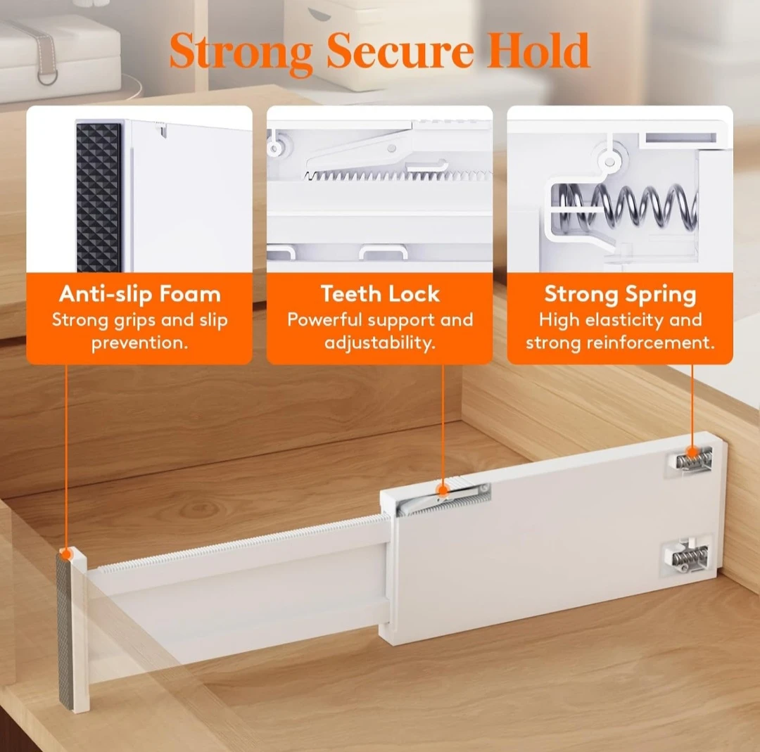 5 Pack Adjustable Drawer Dividers - photo 4