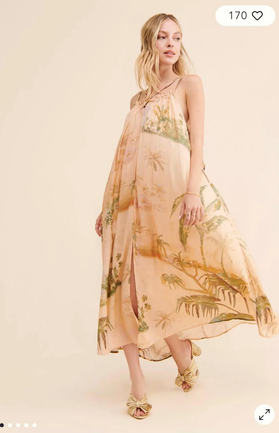 Anthropologie Strappy Maxi Dress - Size M