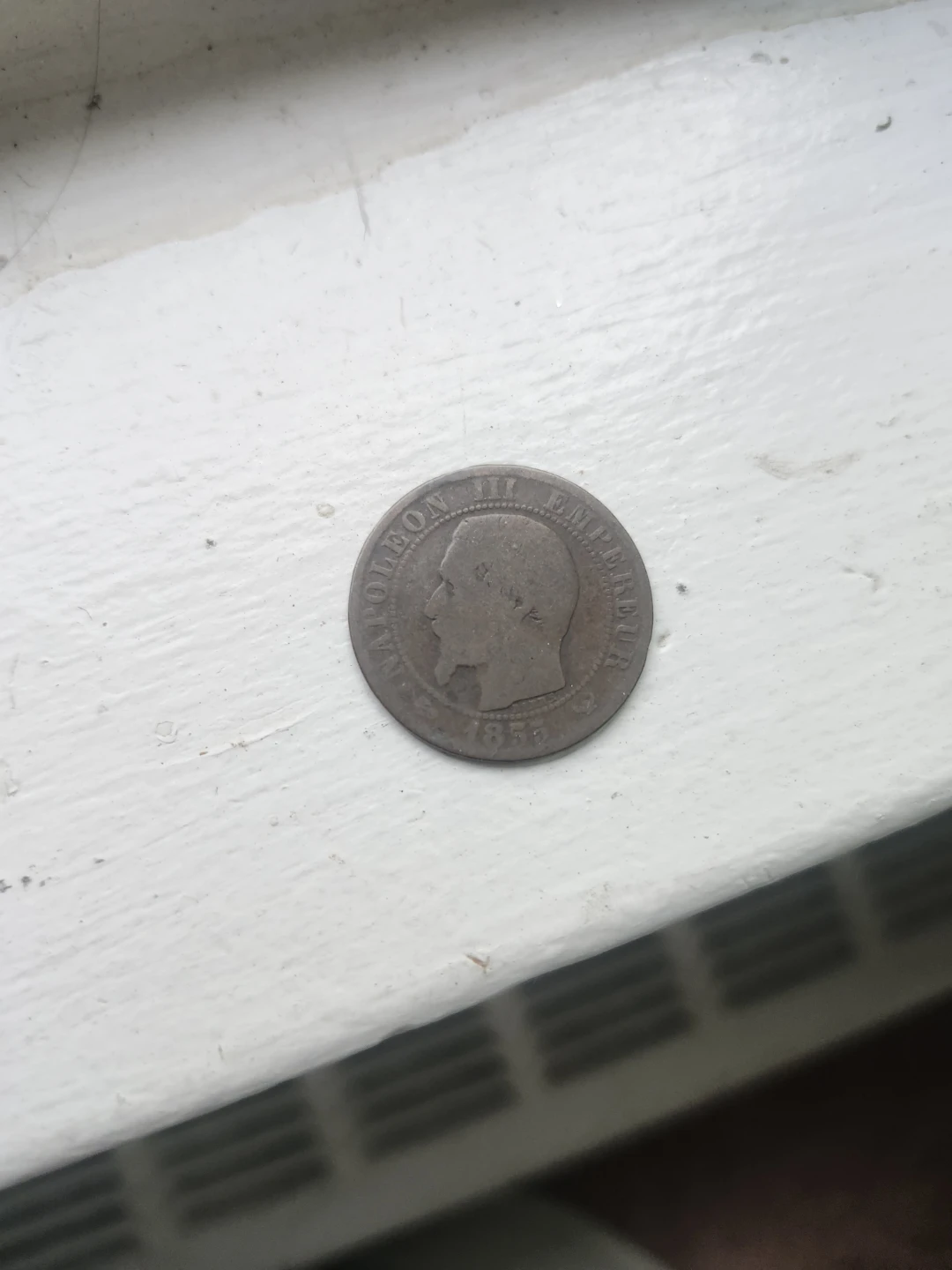 Napoleon III French 10 Centimes Coin 1853