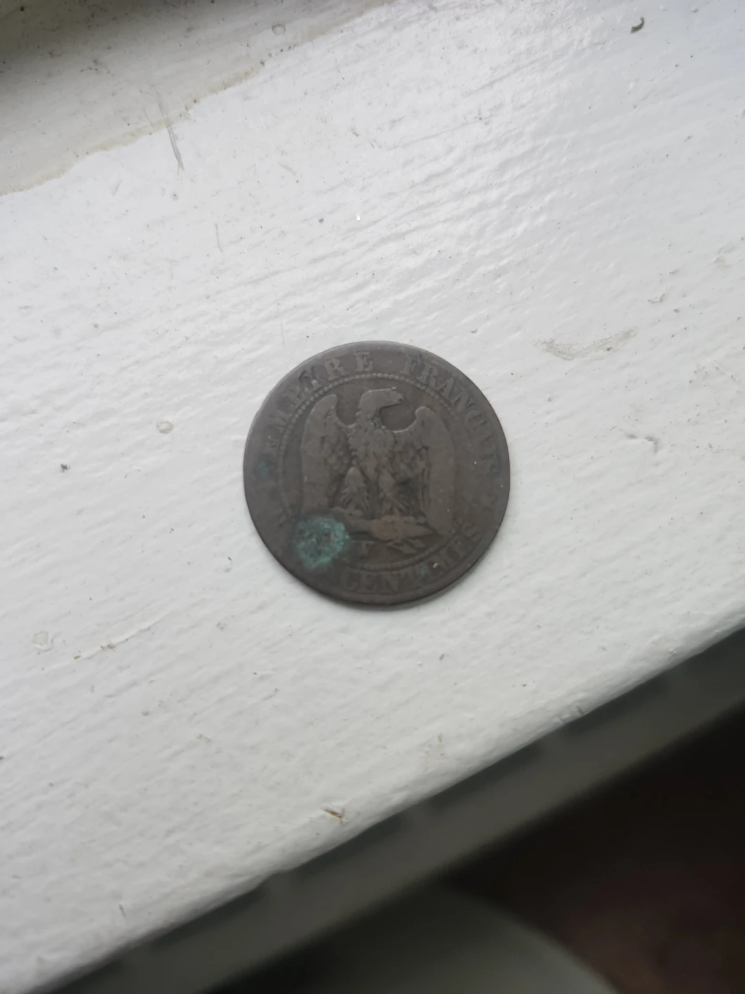Napoleon III French 10 Centimes Coin 1853 - photo 2