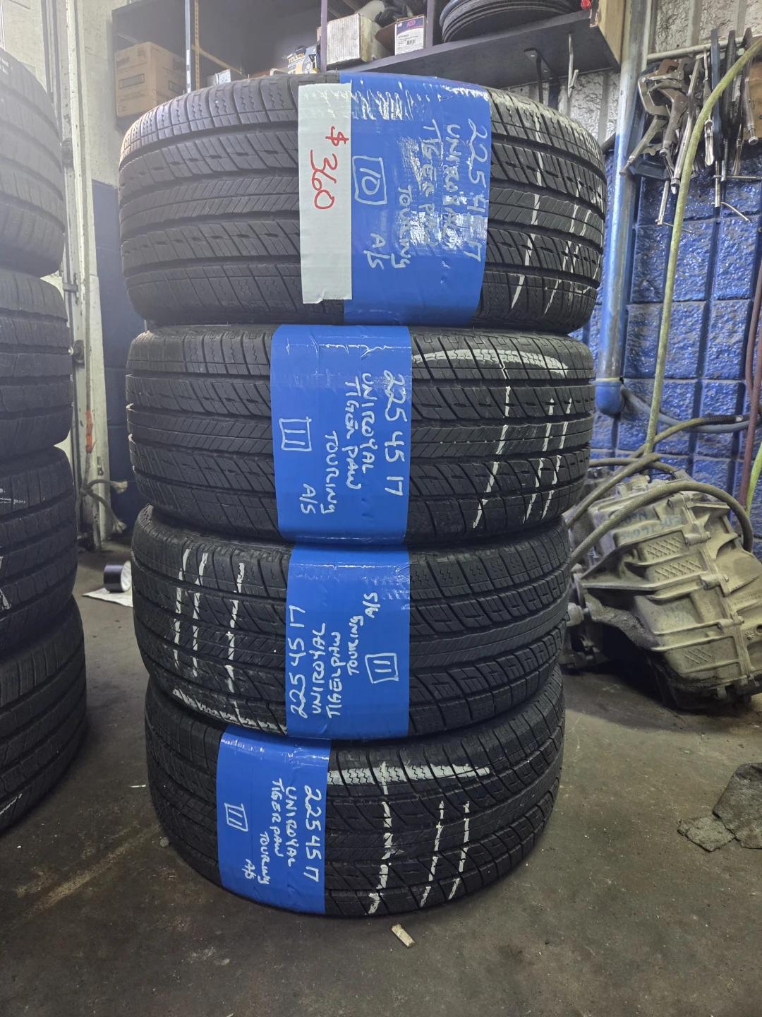 4 Uniroyal Tiger Paw Touring 225/45R17 Tires