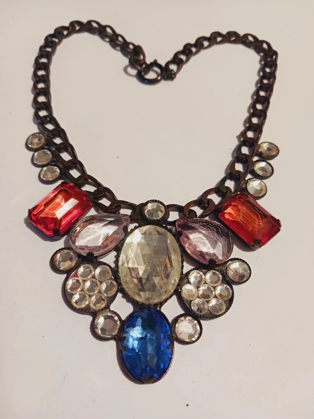 Statement Necklace with colorful gemstones - photo 2