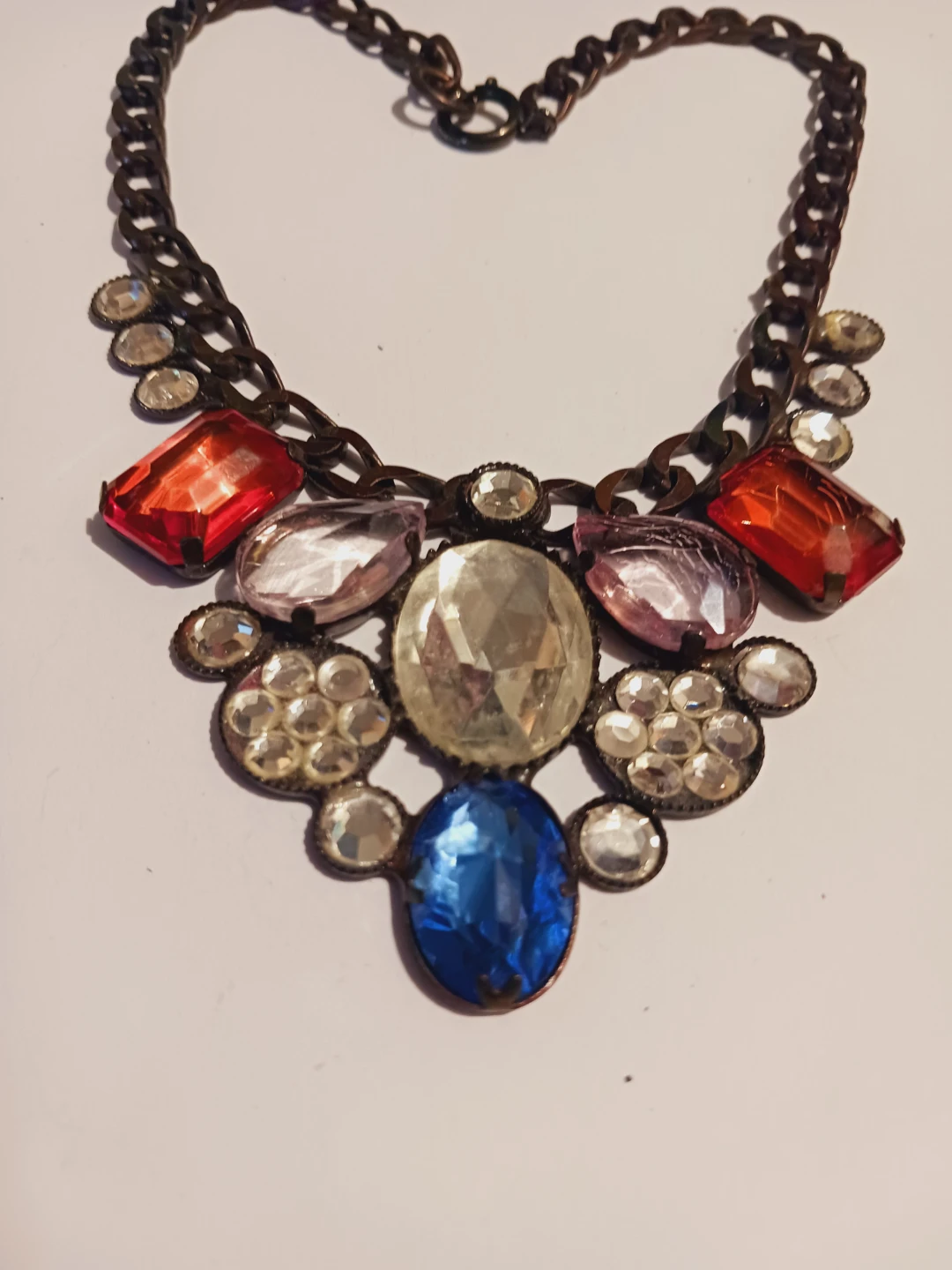 Statement Necklace with colorful gemstones - photo 3