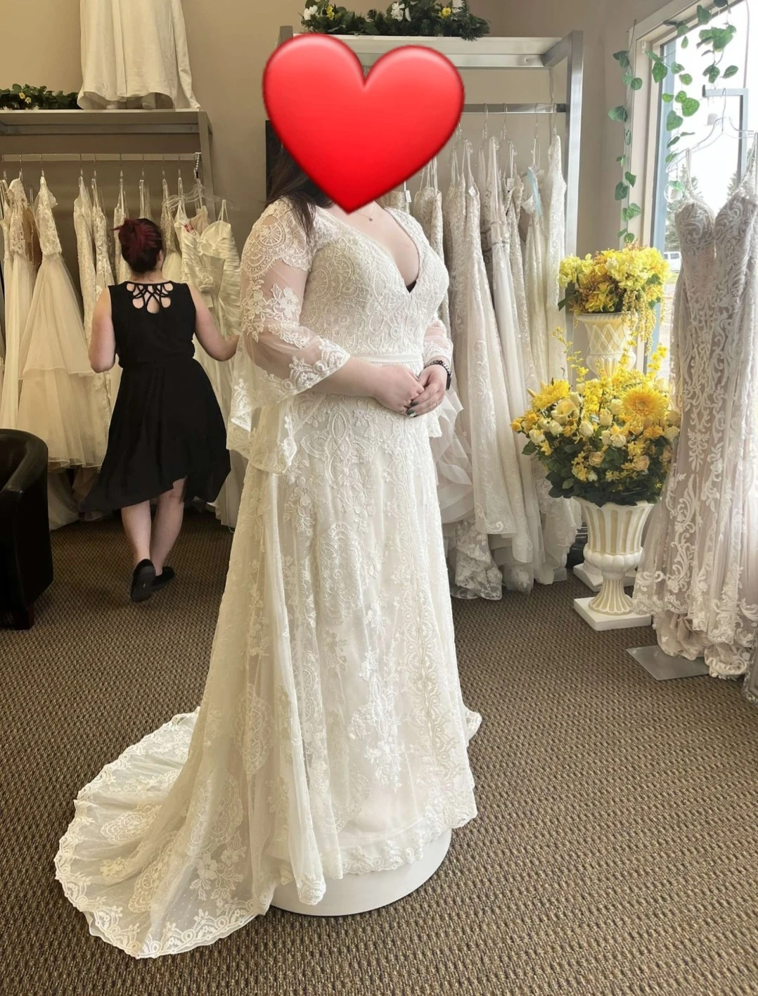 Lace Wedding Dress with Bell Sleeves