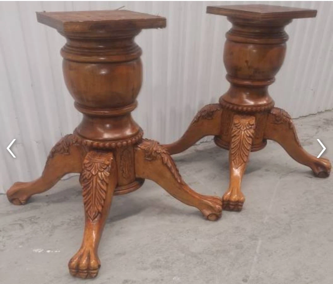 Solid Wood Dining Table w 2 Leafs & 6 Chairs - photo 3