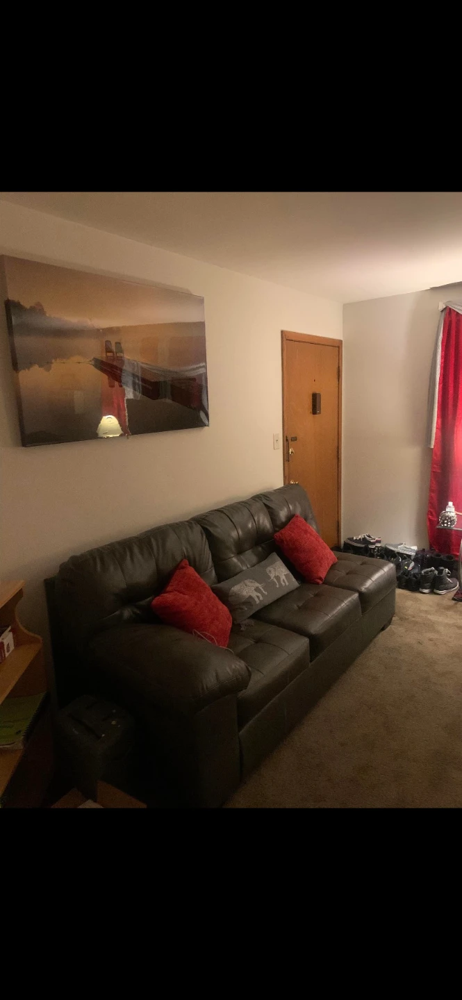 Dark Gray Tufted Sectional Sofa