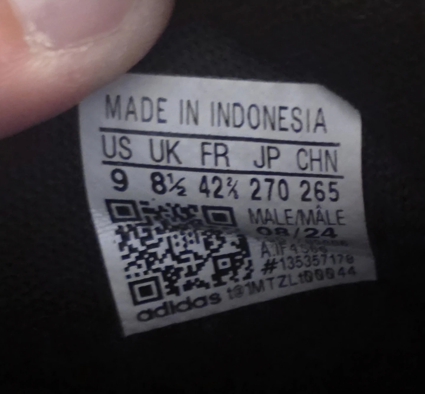 Adidas Men's Black Running Shoes US 9 - photo 2