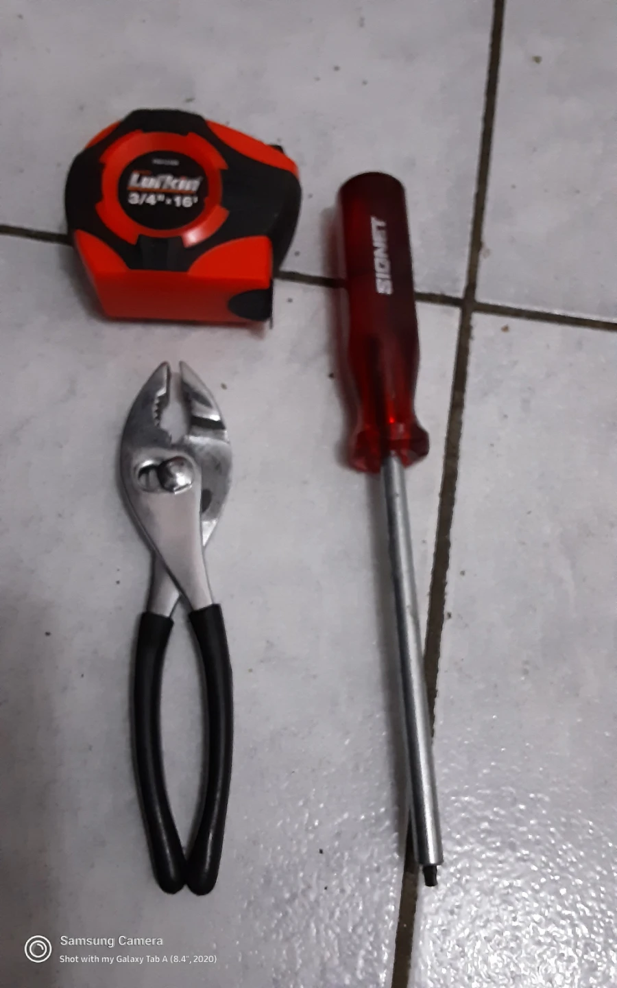Lufkin Tape Measure, Signet Screwdriver, and Pliers Set