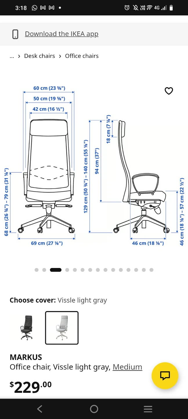 IKEA Markus Office Chair - Blue - photo 4