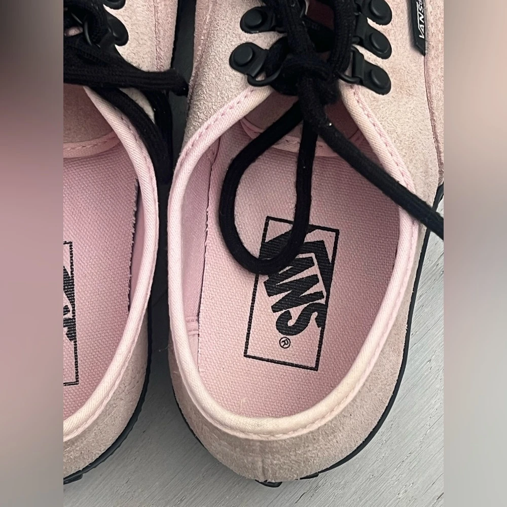 Vans Suede Blush Pink and Black Platform Sneakers - photo 3