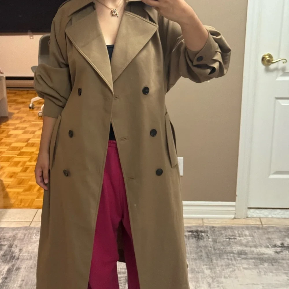 Tan Double-Breasted Trench Coat RW&co NEW with tags