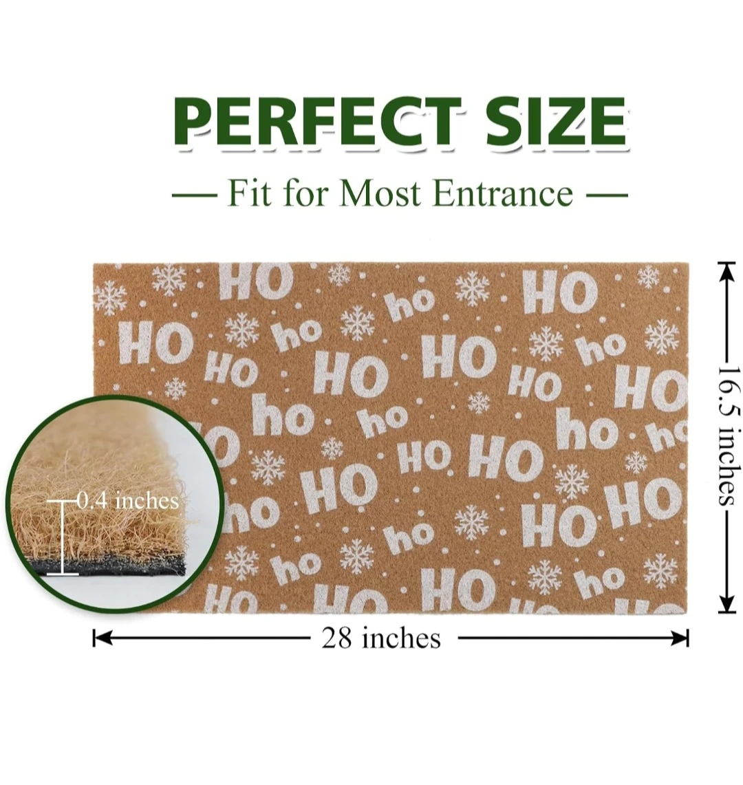 Coco Coir Doormat - HO HO HO Christmas Design - photo 3
