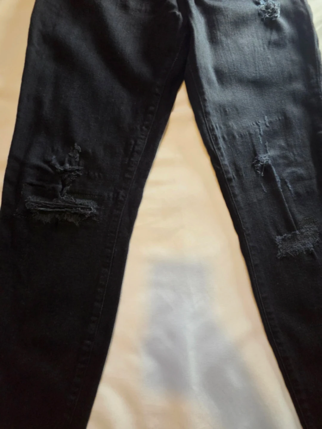 J Brand Black Distressed Skinny Jeans Size 27 - photo 2