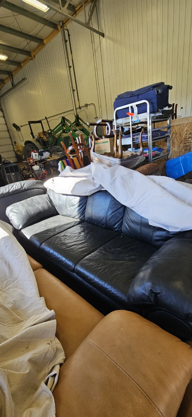 Black Leather Sofa & Loveseat