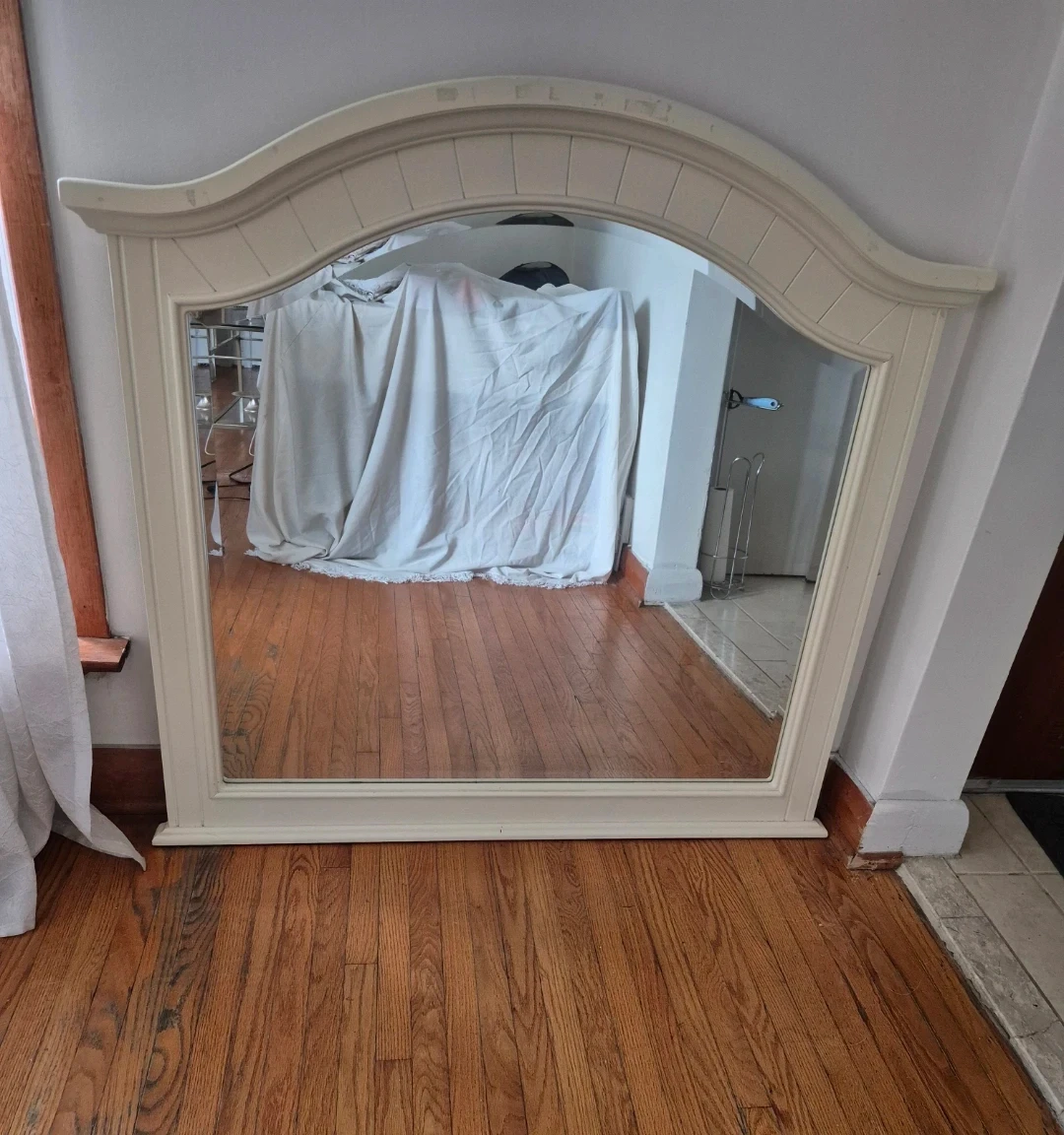 Cream Arch Top Mirror