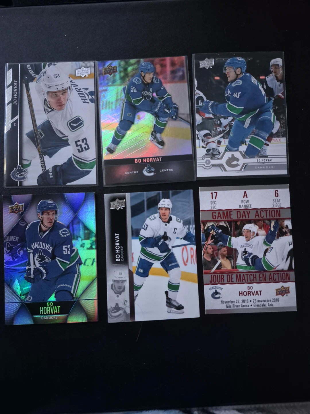Bo Horvat Vancouver Canucks Hockey Cards Lot
