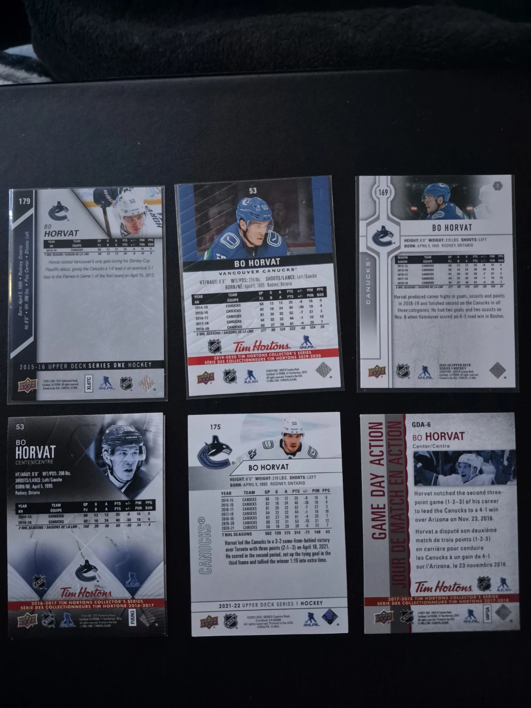 Bo Horvat Vancouver Canucks Hockey Cards Lot - photo 2