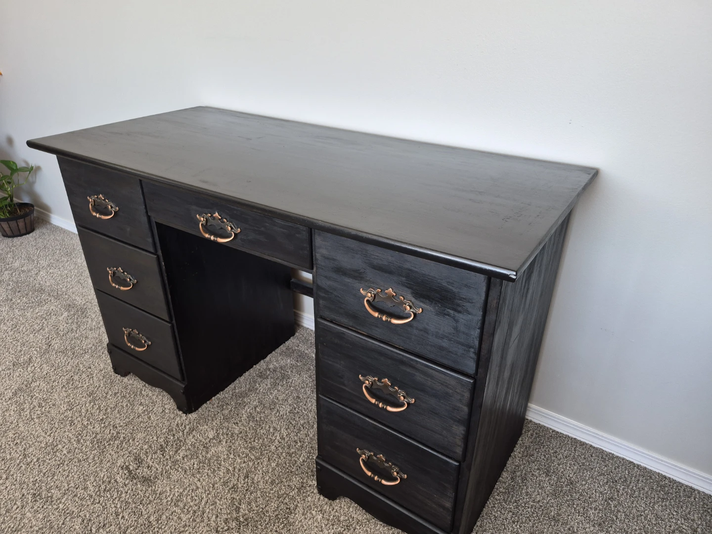 Solid wood desk Antique look - photo 3