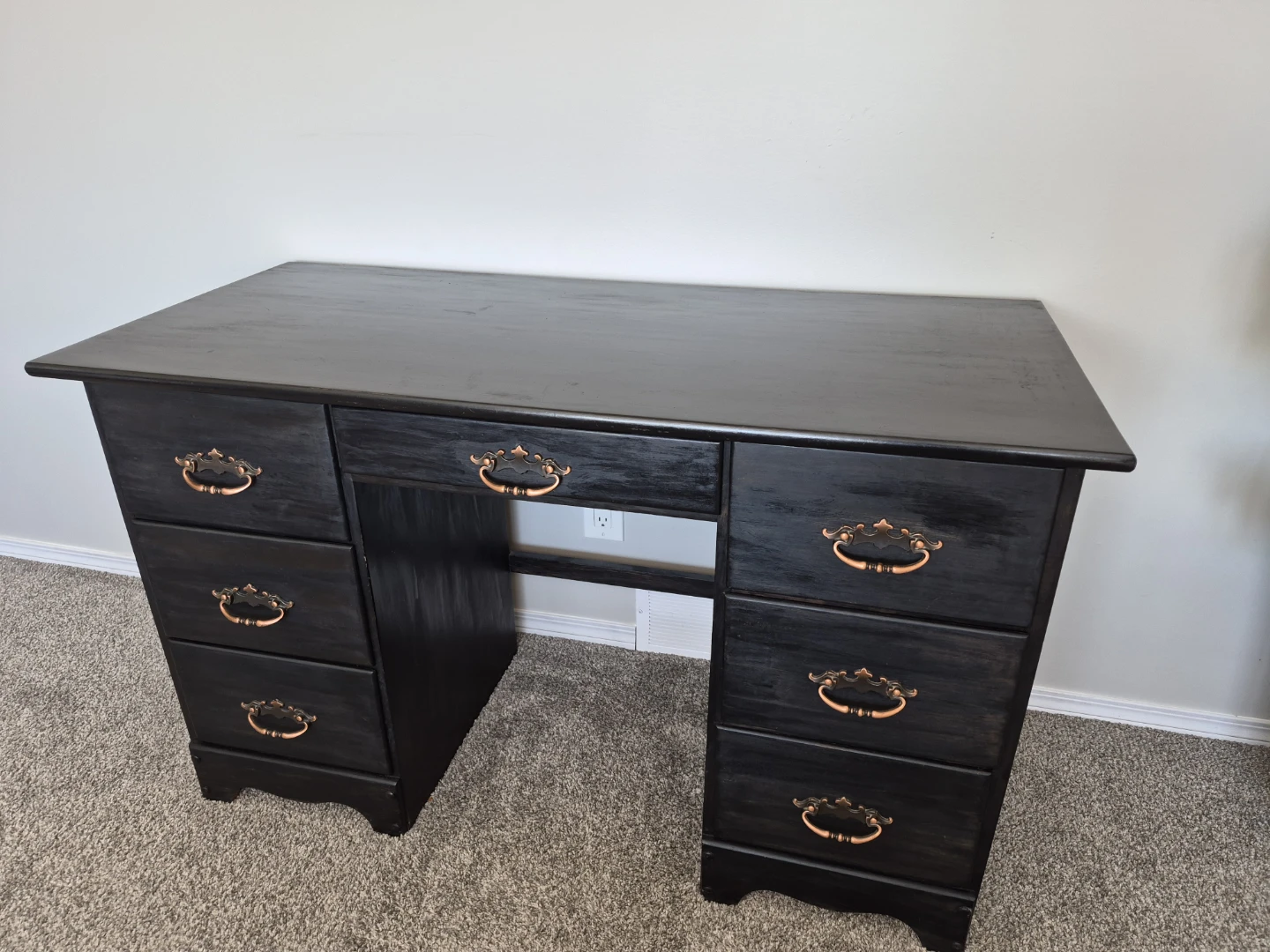 Solid wood desk Antique look - photo 4