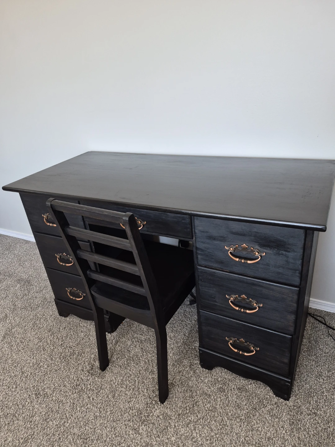 Solid wood desk Antique look - photo 5